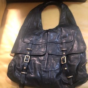 Kooba Black Leather Large Handbag  VINTAGE